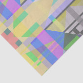 イエローグリーンブルーパープルジオメトリック 薄葉紙 (詳細)