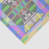 イエローグリーンブルーパープルジオメトリック 薄葉紙 (詳細)