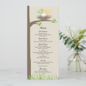 イエローグリーンベビーバードズネスト | ベビーシャワーメニュー メニュー (スタンド正面)