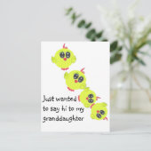 イエローグリーンベビーバード ポストカード (スタンド正面)