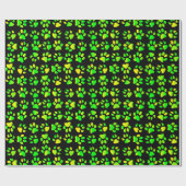 イエローグリーンポープリント – ラッピング紙 ラッピングペーパー (フラット)