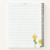 イエローグリーンミニマリストハローサンシャイン ノートブック (裏面)
