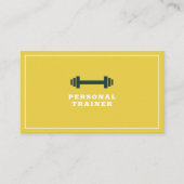 イエローグリーンミニマルパーソナルトレーナージムコーチ 名刺 (正面)