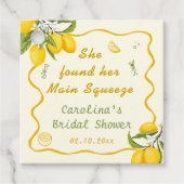 イエローグリーンメインスクイーズ ブライダルシャワーレモン フェイバータグ (正面)