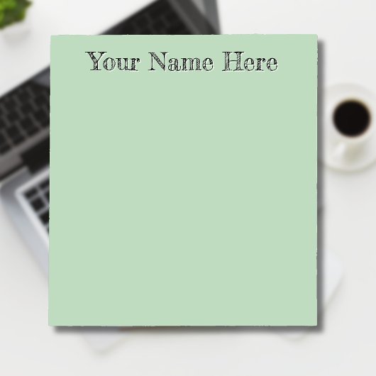 イエローグリーンユニークパーソナライズされた先生 ノートパッド