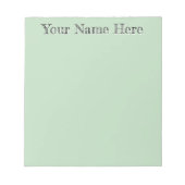 イエローグリーンユニークパーソナライズされた先生 ノートパッド (正面)