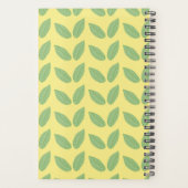 イエローグリーンリーモノグラム葉フローラプランナー プランナー手帳 (裏面)