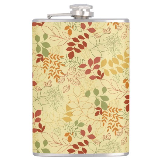 イエローグリーンレッドオレンジ紅葉 フラスク (正面)