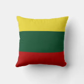 イエローグリーンレッドリトアニア国旗 クッション (裏面)