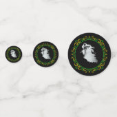 イエローグリーンレディーインホワイト幽霊ハロウィーン コンフェッティ (裏面)