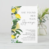 イエローグリーンレモンメインスクイーズブライダルシャワー 招待状 (スタンド正面)