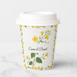イエローグリーンワイルドフラワーズフローラ 紙コップ