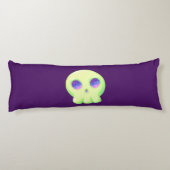 イエローグリーン宇宙アイキュートスカルスケッチ ボディピロー (裏面)