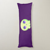 イエローグリーン宇宙アイキュートスカルスケッチ ボディピロー (裏面 (縦))