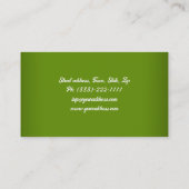 イエローグリーン栄養士フルーツハートカード 名刺 (裏面)