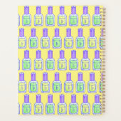 イエローグリーン爪、 ネイルポーランドネイルサロンアーティストアート プランナー手帳 (裏面)