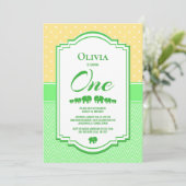 イエローグリーン第1誕生日パーティー 招待状 (スタンド正面)