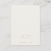 イエローグリーン金ゴールドガラガラの葉のヘアクリップホルダー 名刺 (裏面)