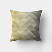 イエローグレイカッコいい幾何グラデーションパターンのモノグラム クッション (裏面)