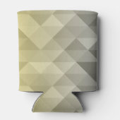 イエローグレイカッコいい幾何グラデーションパターンのモノグラム 缶クーラー (裏面)