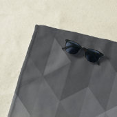 イエローグレイカッコいい幾何グラデーションパターン ビーチタオル (インサイチュ)