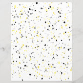 イエローグレイモダンティニーテラゾスクラップブック紙 (裏面)