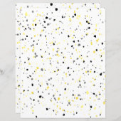 イエローグレイモダンティニーテラゾスクラップブック紙 (正面/裏面)