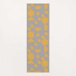 イエローグレイモダン幾何エレガント部部族 ヨガマット