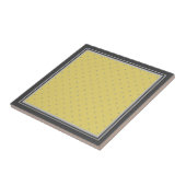 イエローグレイ水玉模様ストライプのと縁ど タイル (側面)