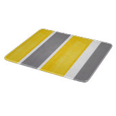 イエローグレイ白ストライプ色モダン2 カッティングボード (角)