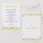 イエローグレイ結婚バロック 名刺 (正面/裏面)