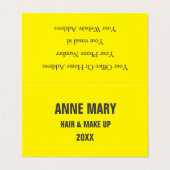 イエローグレイ美しいヘアサロンカスタム 名刺 (外部フラット)