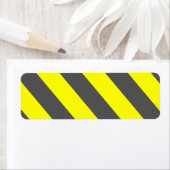イエローグレイ警告アテンションストライプズ ラベル (インサイチュ)