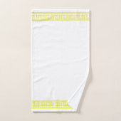 イエローグレシアンフリーズデザイン バスタオルセット (ハンドタオル)