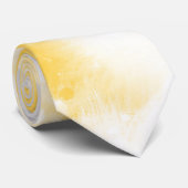 イエローグレーとホワイトの抽象芸術ブラシストローク ネクタイ (ロール)