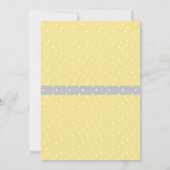 イエローグレーエレファントオーベビーシャワー 招待状 (裏面)