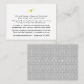 イエローグレーエレファントブックリクエスト/ベビー用ブック エンクロージャーカード (正面/裏面)