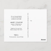 イエローグレーカラーズニューイヤーベビー写真 ポストカード (裏面)