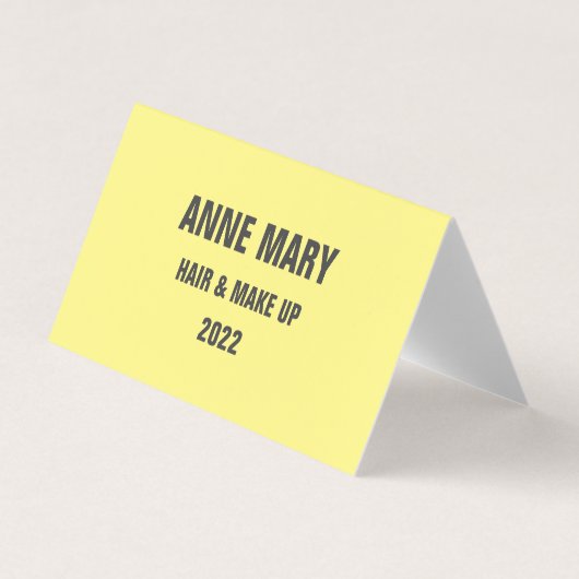 イエローグレーグレー美しいヘアサロン2022 名刺 (正面)