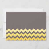 イエローグレーシェブロンカスタムベビーシャワー招待状 招待状 (正面)