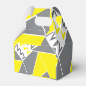 イエローグレーシェブロンストライプ幾何学模様 フェイバーボックス (裏面サイド)