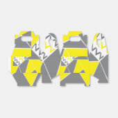 イエローグレーシェブロンストライプ幾何学模様 フェイバーボックス (折り畳みなし)