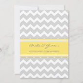 イエローグレーシェブロン婚約パーティ招待状 招待状 (裏面)