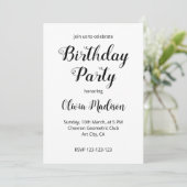 イエローグレーシェブロン幾何学誕生日パーティー 招待状 (スタンド正面)