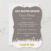 イエローグレージグザグシニア写真クラス 案内状 (裏面)