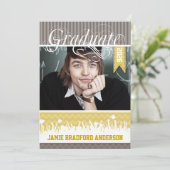 イエローグレージグザグシニア写真クラス 案内状 (スタンド正面)