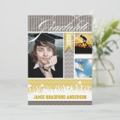 イエローグレージグザグシニア3写真クラス 案内状 (スタンド正面)