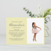 イエローグレースクリプトダンスリサイタルフォト招待状 招待状 (スタンド正面)