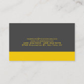 イエローグレースペシャルプレーンユニーククリーン 名刺 (裏面)