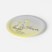 イエローグレーゾウ男女兼用ズの赤ちゃん ペーパープレート (アングル)